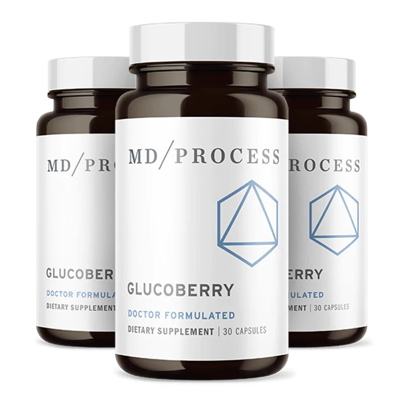 GlucoBerry Natural Blood Sugar Formula — 3 Bottle / 90 Day Pack