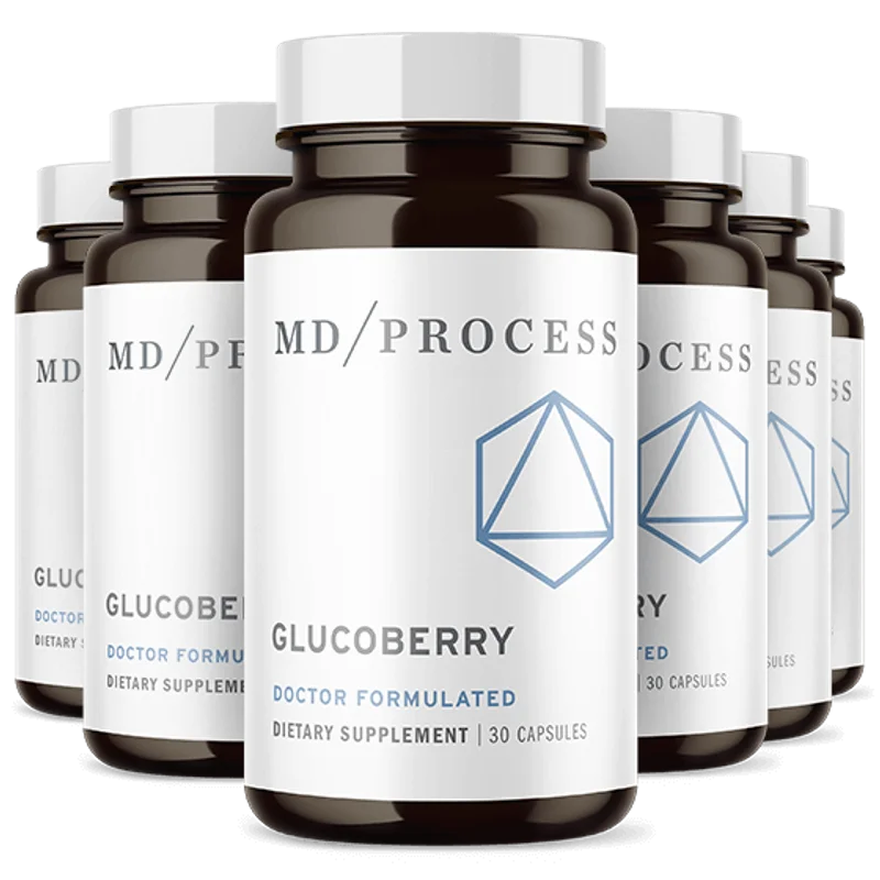 GlucoBerry Natural Blood Sugar Formula — 6 Bottle / 180 Day Pack
